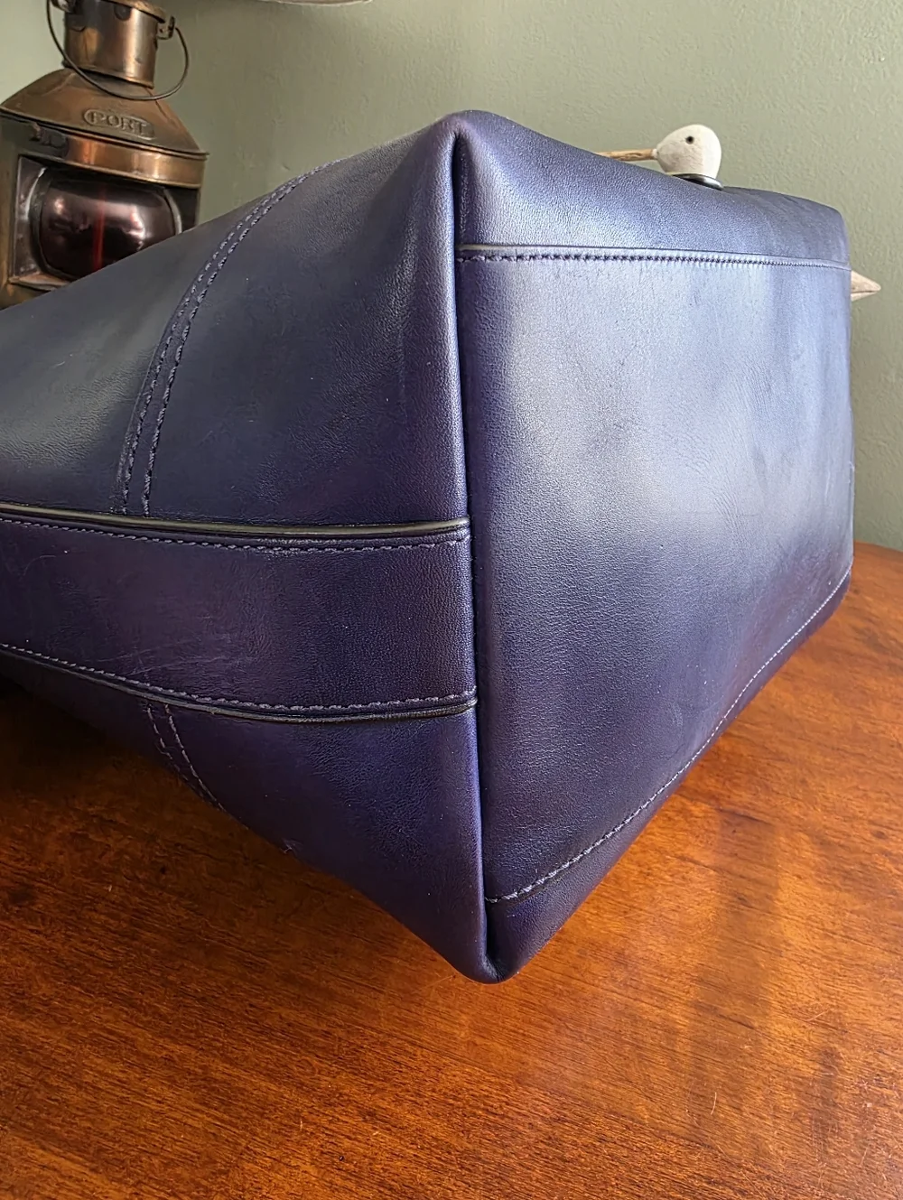 Coach 23420 Legacy Clip Duffle Purple Leather Shoulder Bucket Bag - Picture 8 of 16